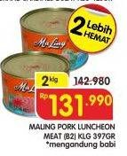 Promo Harga MALING Pork Luncheon Meat per 2 pcs 397 gr - Superindo