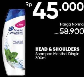 Promo Harga HEAD & SHOULDERS Shampoo Cool Menthol 300 ml - Guardian