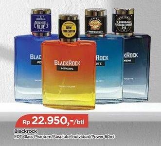 Promo Harga Blackrock Parfum EDT Glass Bottle Phantom Black, Absolute Navy, Individual Gold, Power Blue 60 ml - TIP TOP