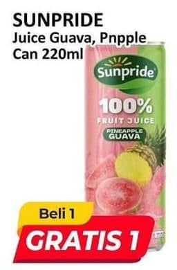 Promo Harga Sunpride Fruit Juice Jambu, Nanas 220 ml - Alfamart