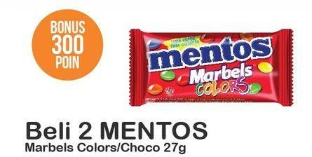 Promo Harga MENTOS Marbels per 2 pouch 27 gr - Alfamart