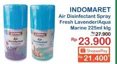 Promo Harga INDOMARET Air Disinfectant Aqua Marine, Fresh Lavender 225 ml - Indomaret