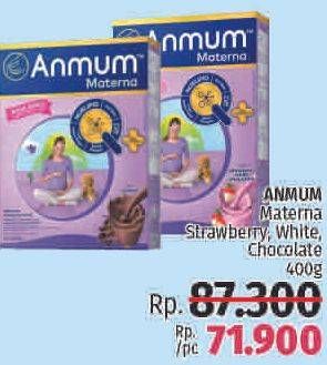 Promo Harga ANMUM Materna Strawberry, White, Chocolate 400 gr - LotteMart