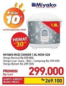 Promo Harga MIYAKO MCM 528 | Magic Com  - Carrefour