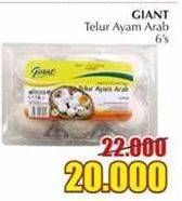 Promo Harga Giant Telur Ayam Pilihan Arab 6 pcs - Giant