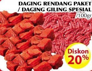 Promo Harga Daging Rendang/ Daging Giling per 100 gr - Giant