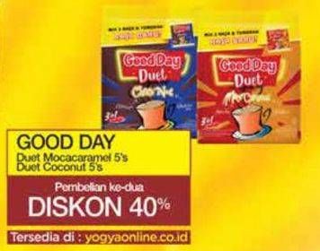 Promo Harga Good Day Coffee Duet MocaCaramel, ChocoNut per 5 sachet 22 gr - Yogya