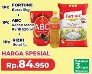 Fortune Beras/ABC Kecap Manis/Rizki Minyak Goreng