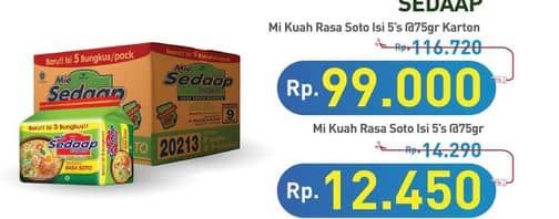 Promo Harga Sedaap Mie Kuah Soto per 5 pcs 75 gr - Hypermart