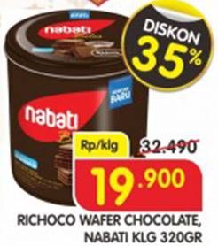 Promo Harga NABATI Wafer Chocolate 320 gr - Superindo