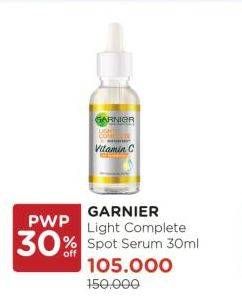Promo Harga GARNIER Booster Serum Light Complete Vitamin C 30 ml - Watsons