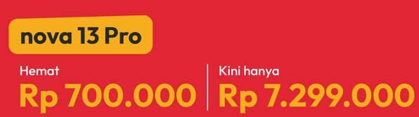 Promo Harga Huawei Nova 13 Pro  - Erafone