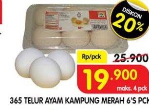 Promo Harga 365 Telur Ayam Kampung Merah 6 pcs - Superindo