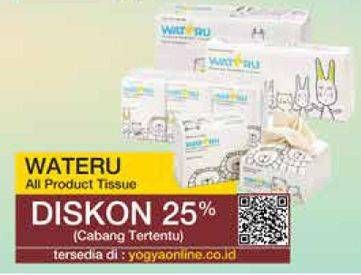 Promo Harga Wateru Premium Bamboo Tissue All Variants 2 roll - Yogya