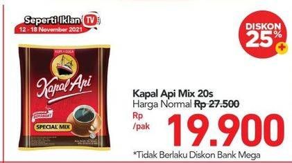 Promo Harga Kapal Api Kopi Bubuk Special Mix per 20 sachet 25 gr - Carrefour