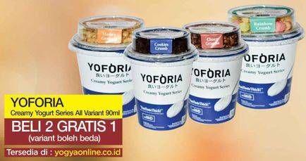 Promo Harga YOFORIA Yoghurt All Variants 90 ml - Yogya