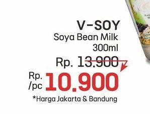 Promo Harga V-soy Soya Bean Milk 300 ml - LotteMart