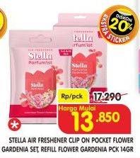 Promo Harga STELLA Parfumist Clip On Pocket Luxurious Flower Gardenia Refill, Luxurious Flower Gardenia Set  - Superindo