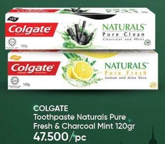 Promo Harga COLGATE Toothpaste Natural Extracts Pure Clean, Pure Fresh Lemon 120 gr - Guardian