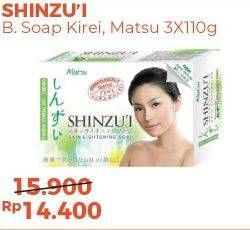 Promo Harga SHINZUI Bar Soap Kirei, Matsu per 3 pcs 110 gr - Alfamart