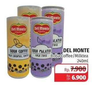 Promo Harga DEL MONTE Boba Drink Coffee Caramel Cheese, Milk Tea Taro 240 ml - Lotte Grosir