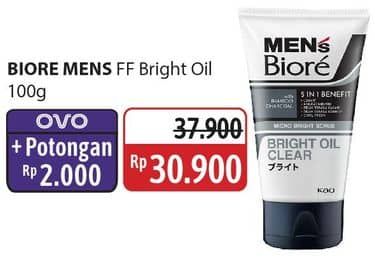 Promo Harga Biore Mens Facial Foam Bright Oil Clear 100 gr - Alfamidi