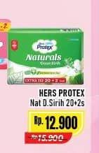 Promo Harga Hers Protex Naturals Daun Sirih Wing 23, 5cm 22 pcs - Alfamart