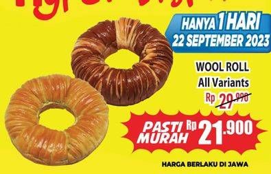 Promo Harga Roti Wool Roll Pack All Variants  - Hypermart