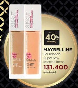 Promo Harga MAYBELLINE Super Stay 24 Foundation Selected Items  - Watsons