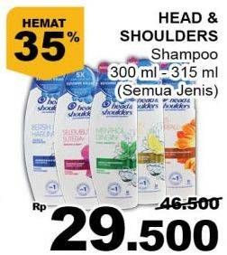 Promo Harga HEAD & SHOULDERS Shampoo All Variants  - Giant