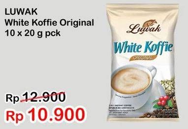Promo Harga Luwak White Koffie Original 10 pcs - Indomaret