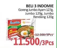 Promo Harga Indomie Mi Goreng Jumbo Ayam Panggang, Rendang, Spesial 120 gr - Alfamidi
