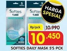 Promo Harga SOFTIES Masker 5 pcs - Superindo