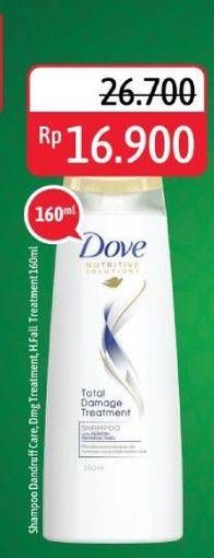 Promo Harga DOVE Shampoo Dandruff Care, Total Damage, Total Hair Fall 160 ml - Alfamidi
