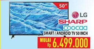 Promo Harga LG / SHARP / COOCAA Smart Android TV 50 Inch  - Hypermart