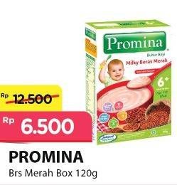 Promo Harga PROMINA Bubur Bayi 6+ Milky Beras Merah 120 gr - Alfamart