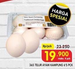 Promo Harga 365 Telur Ayam Kampung 6 pcs - Superindo