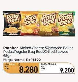 Promo Harga Potabee Snack Potato Chips Melted Cheese, Ayam Bakar, BBQ Beef, Grilled Seaweed 57 gr - Carrefour