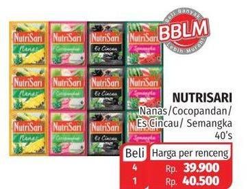 Promo Harga NUTRISARI Powder Drink Cincau, Nanas, Semangka per 40 sachet 13 gr - Lotte Grosir