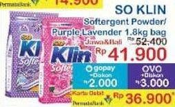 Promo Harga So Klin Softergent Purple Lavender, Rossy Pink 1800 gr - Indomaret