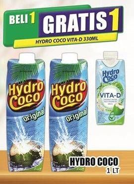Promo Harga HYDRO COCO Minuman Kelapa Original 1000 ml - Hari Hari