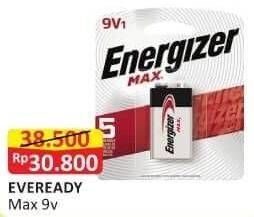 Promo Harga ENERGIZER MAX Battery 9V  - Alfamart