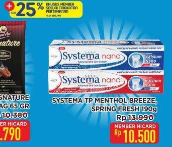 Promo Harga Systema Toothpaste Menthol Breeze, Spring Fresh 190 gr - Hypermart