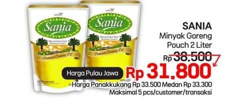 Promo Harga Sania Minyak Goreng 2000 ml - LotteMart