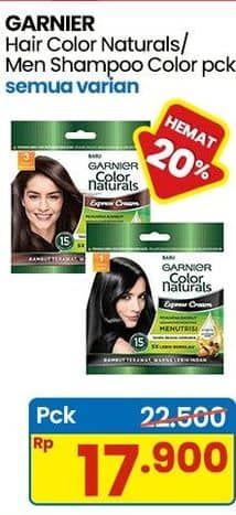 Promo Harga Garnier Hair Color Naturals/Men Shampoo  - Indomaret