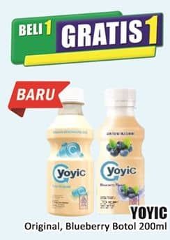 Promo Harga Yoyic Probiotic Fermented Milk Drink Original, Blueberry 130 ml - Hari Hari