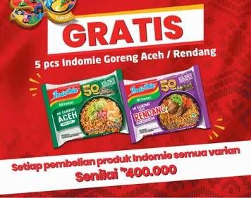 Promo Harga INDOMIE Mi Goreng Aceh, Rendang 90 gr - Lotte Grosir