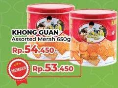 Promo Harga Khong Guan Assorted Biscuit Red Mini 650 gr - Yogya