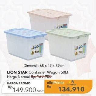 Promo Harga Lion Star Wagon Container 50L 50000 ml - Carrefour
