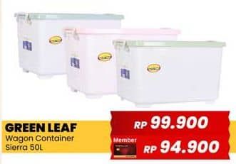 Promo Harga Green Leaf Container Sierra 50L  - Yogya
